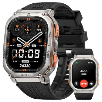 KOSPET Tank M3 Ultra GPS Smartwatch Herren mit Telefonfunktion, 40+Tage Akkulaufzeit, 1,96...
